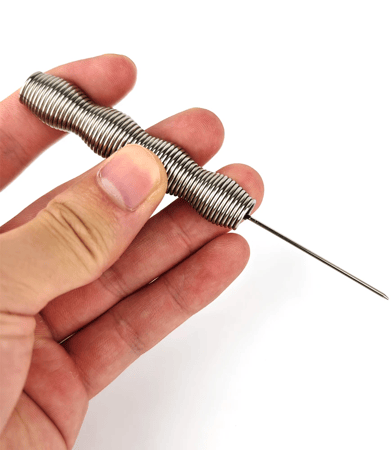 بالجملة - خرامة قصدير الشيشة من الحديد على شكل نابض زنبرك سستة 1كيس*50حبة