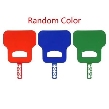 بالجملة - كشاشة هواية فحم بلاستيكية مع قبضة وفتحة لليد (الوان عشوائية) 1كيس*10حبة