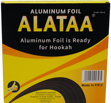 علبة قصدير العطاء رقائق الالمونيوم المخرمة على راس شيشة الطرف انجليزي