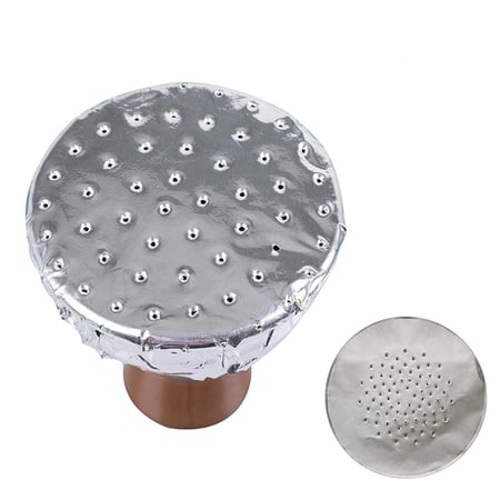 شام الاصفر رقائق قصدير المنيوم دائرية مخرمة جاهزة للاستخدام