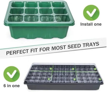 صينية تشتيل 12 خلية شفافة