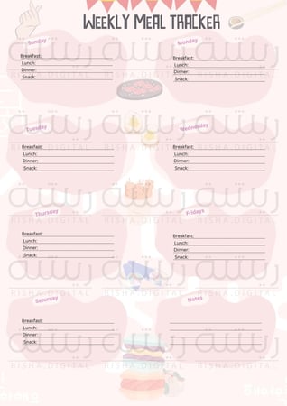 متابعة أسبوعية للوجبات