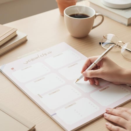 جدول اسبوعي