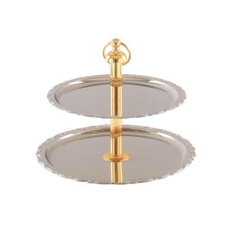 استاند فواكه دورين دائري نيكل عامود ذهبي قطعتك الفنية في مطبخك