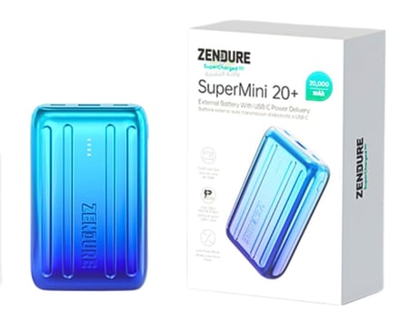 Zendure Supermini 20+ Power Bank 20000mAh Portable Charger PD 20W Mini Power Bank 3 Ports Battery Pack