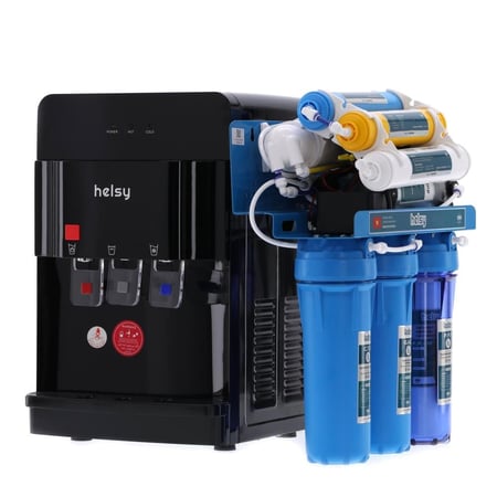 احصل على مياه نقية وآمنة مع فلتر HELSY 7 مراحل مدمج مع برادة عملية