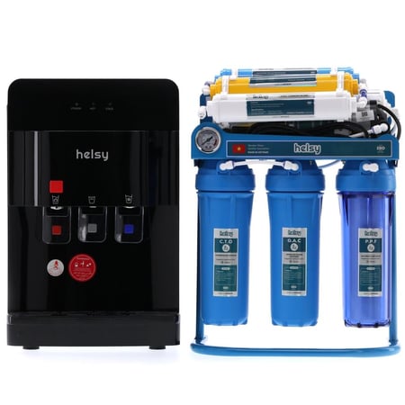 فلتر مياه 7 مراحل مع برادة ذاتية التعبئة HELSY لتنقية مياه صحية