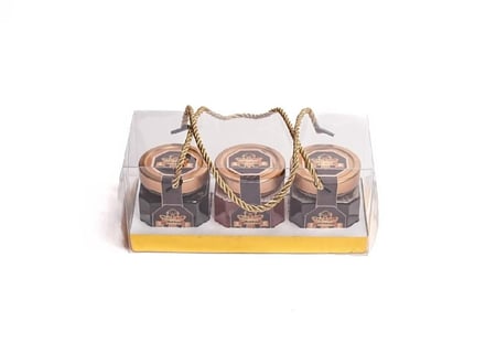 ثلاث علب 250 ملي عسل سمر - عسل سدر - عسل طلح