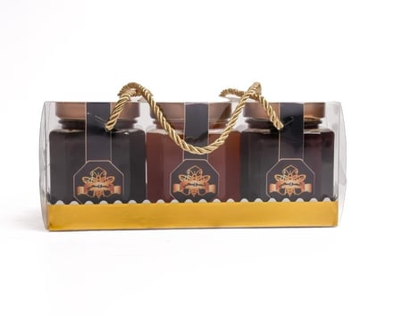 ثلاث علب 500 ملي عسل سمر - عسل سدر - عسل طلح