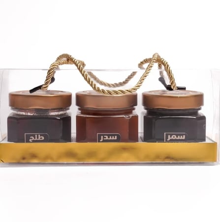 ثلاث علب 250 ملي عسل سمر - عسل سدر - عسل طلح