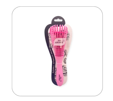 فرشاة فك تشابك الشعر المرنة للشعر المجعد من اروما