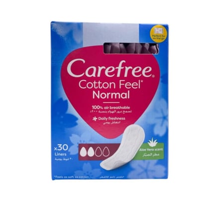 فوط صحية يومية كير فري بالصبار-30 قطعة