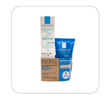 لاروش بوزيه إيفاكلار ديو+M كريم مصحح للعيوب وآثار حب الشباب - 40 مل