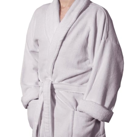 روب استحمام فاخر فلانتيني قطن 100% نعومة تدوم - رمادي فاتح