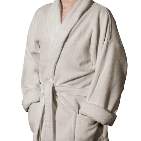 روب استحمام فاخر فلانتيني قطن 100% نعومة وفخامة تدوم - رمادي