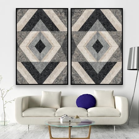 طقم مكون من عدد لوحتين بتصميم مودرن