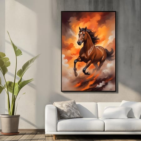 لوحة  خيول بتصميم مودرن