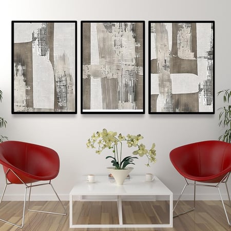 طقم من 3 لوحات بصميم مودرن