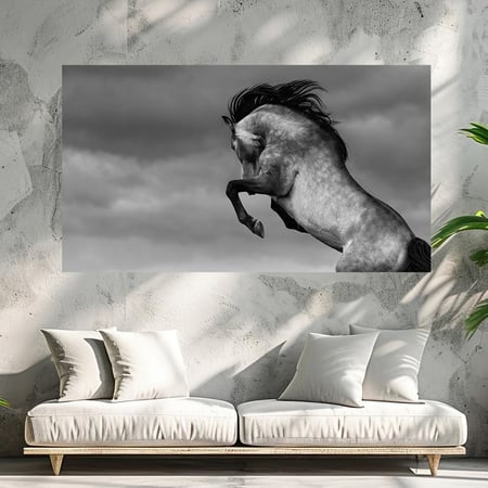 لوحة جدارية بتصميم خيل بتصميم مودرن