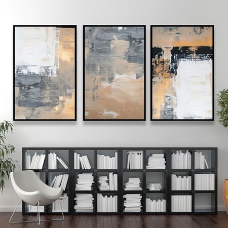 طقم من 3 لوحات بصميم مودرن