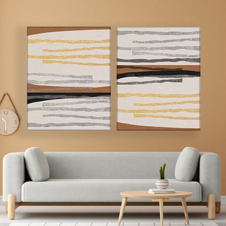 طقم مكون من عدد لوحتين بتصميم مودرن