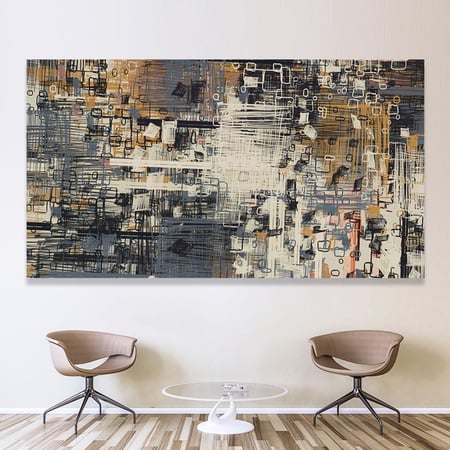 لوحة جدارية تجريدية بتصميم مودرن