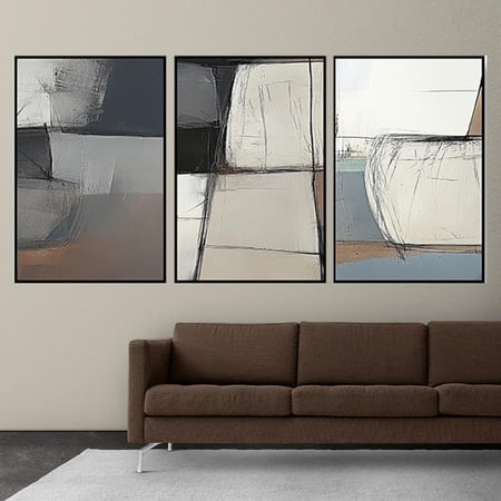 طقم من 3 لوحات بصميم مودرن