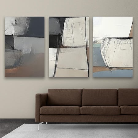 طقم من 3 لوحات بصميم مودرن