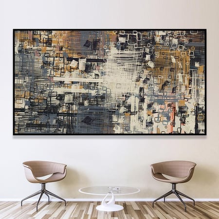 لوحة جدارية تجريدية بتصميم مودرن