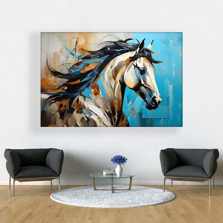 لوحة خيول بتصميم مودرن