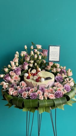 كيك تشنك مع ورد