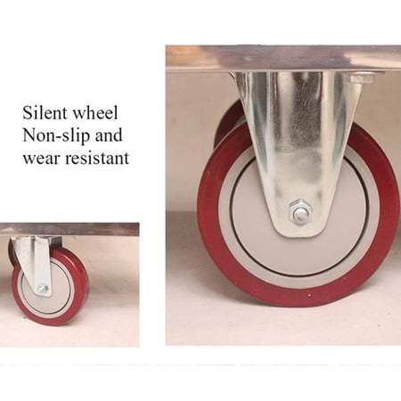 عربة خدمة التنظيف مع كيس قمامة  بني