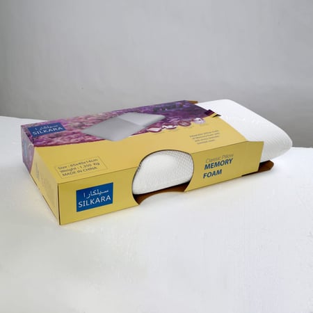 مخدة سيلكارا ميموري فوم مع غطاء لافندر