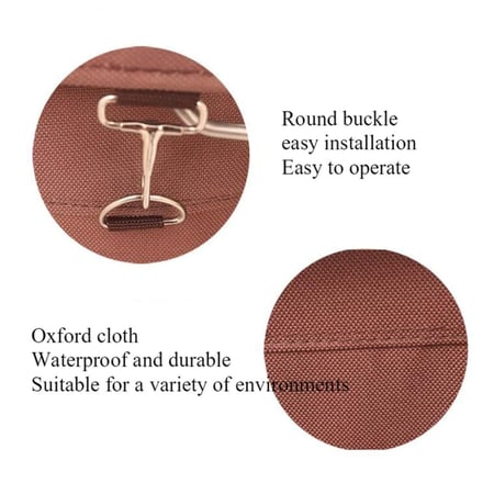 عربة خدمة التنظيف مع كيس قمامة  بني