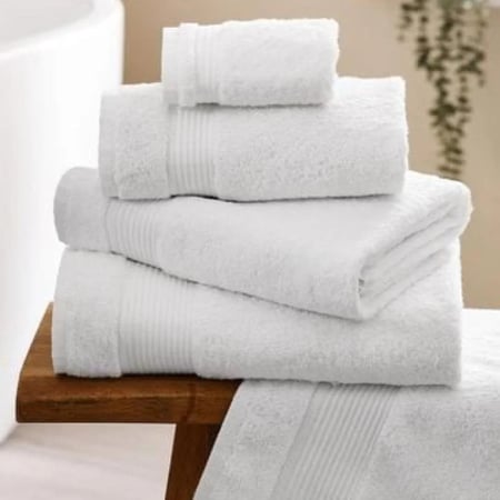 دريم هاي منشفة حمام فاخرة من القطن - أبيض - 70x140 سم