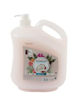 جل استحمام بالحليب وجوز الهند من سبا سيستم ، 4.2 لتر