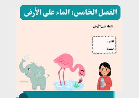 مطوية  الماء على الأرض (مفرغة)