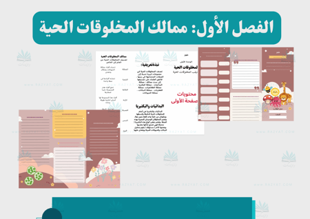 مطوية تصنيف المخلوقات الحية (مفرغة)