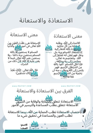 مطوية الاستعاذة والاستعانة