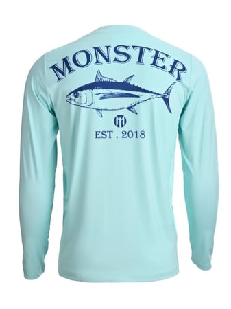 تيشرت لونق سليف مونستر تركواز UPF 50+ UV