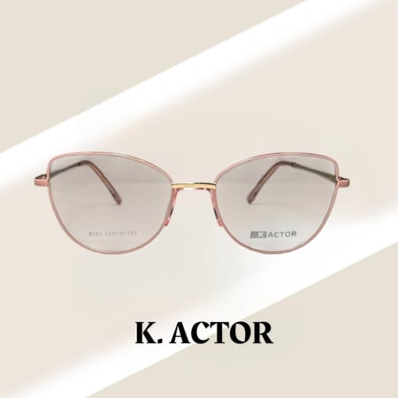 نظارة طبية من K.ACTOR باللون الوردي والذهبي