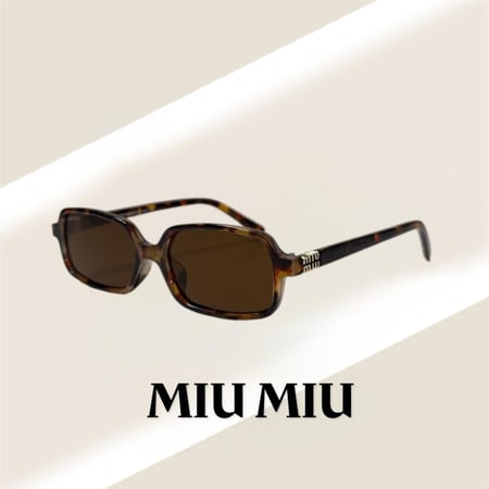 نظارة ميو ميو Recto باللون التايقر عدسة بني