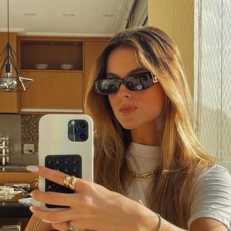نظارة بربري باللون الاسود بعدسة مستطيلة