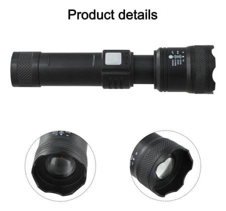 كشاف يدوي FLASHLIGHT قابل لإعادة الشحن USB