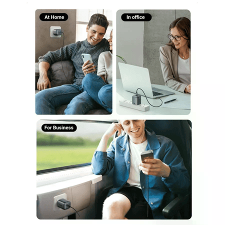 شاحن جداري 65 واط مخرجين PD ومخرج يو اس بي من UGREEN