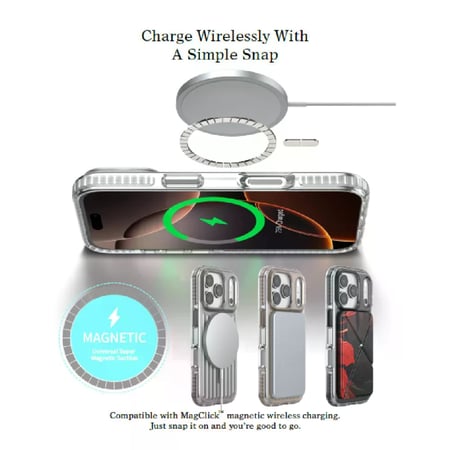 واي نات - Resplendent Series جراب حماية يدعم الماج سيف ايفون 17 - برتقالي