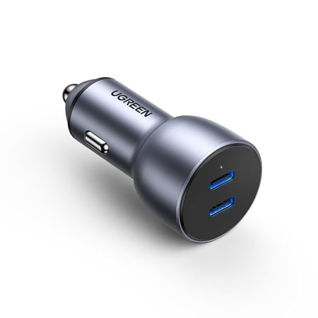 يوجرين - شاحن سيارة 60 واط بمنفذين PD ومنفذ USB