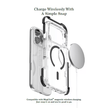 واي نات - Resplendent Series جراب حماية يدعم الماج سيف ايفون 17 - فضي