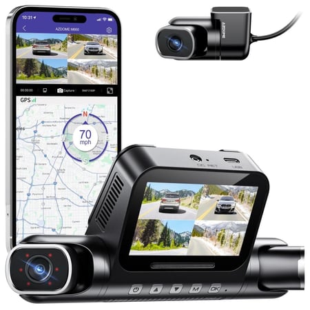 داش كام 4 كاميرات M660 تصوير أمامي وخلفي وجانبي من ازدوم