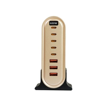 JEEBEL VoltOn GaN 600W – محطة شحن مكتبية بـ 8 منافذ PD وQC